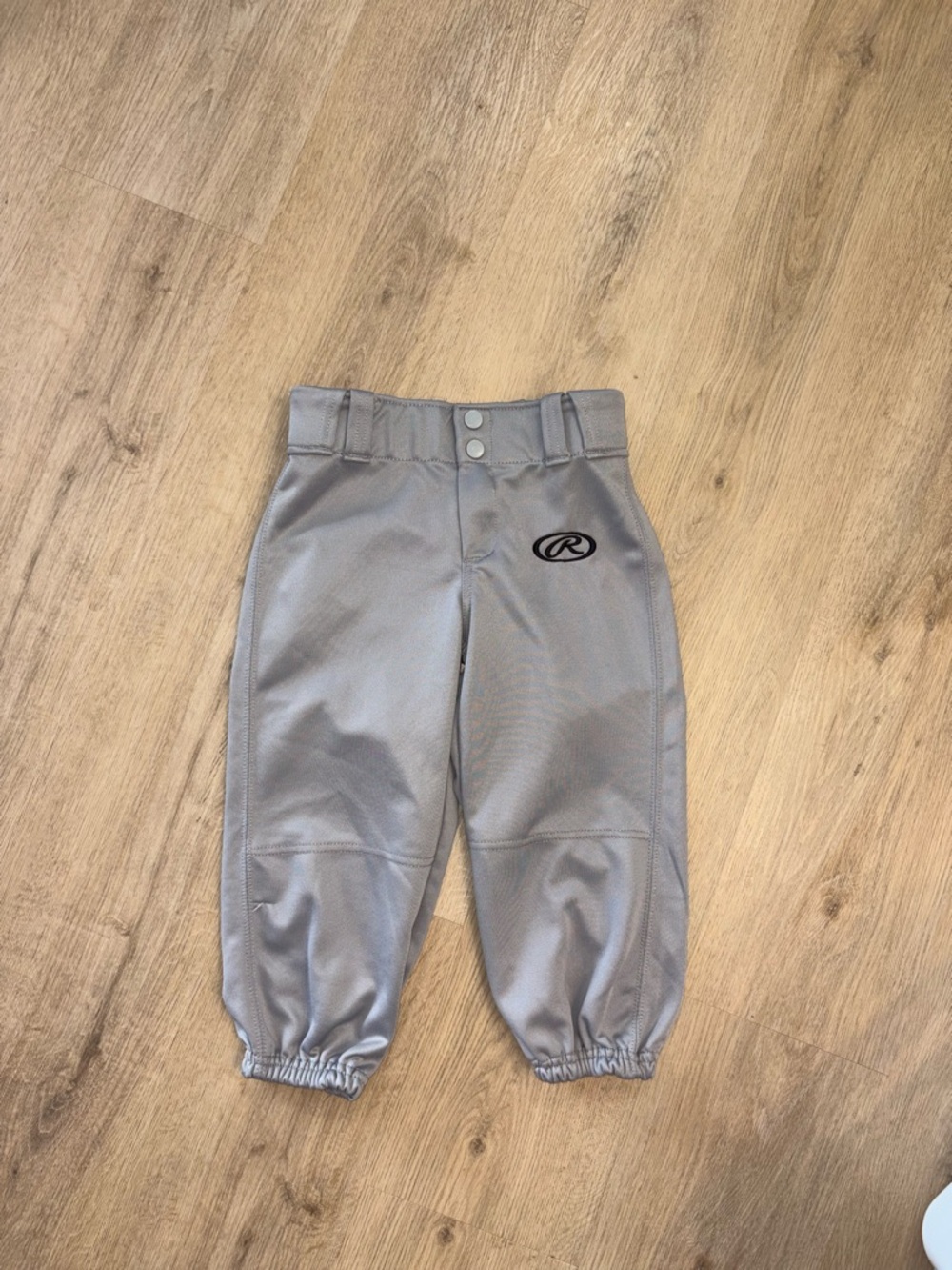 Rawlings Gray Kids Baseball Pants with Elastic Ankles